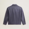 Men's blue jacket in denim cotton with distressed treatment