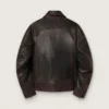 Men’s bomber jacket in burgundy nappa leather