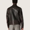Men’s bomber jacket in burgundy nappa leather