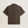 Men's cotton polo shirt in anthracite gray with embroidery