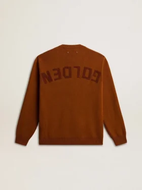 Men’s crew-neck sweater with logo on the back