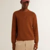 Men's crew-neck sweater with logo on the back