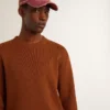 Men's crew-neck sweater with logo on the back