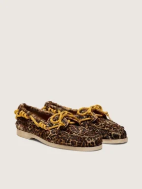 Men’s Cruise loafer in leopard-print pony skin