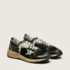 Men’s Dad-Star in black and silver mesh and nappa with ice-gray star