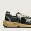 Men’s Dad-Star in black and silver mesh and nappa with ice-gray star