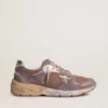 Men's Dad-Star in lilac suede and mesh with laminated leather star and heel tab