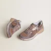 Men's Dad-Star in lilac suede and mesh with laminated leather star and heel tab