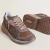 Men's Dad-Star in lilac suede and mesh with laminated leather star and heel tab