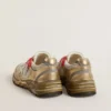 Men's Dad-Star in mesh and gold foiled leather with white leather star