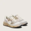 Men's Dad-Star in mesh and white suede with gold foiled leather star