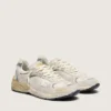 Men's Dad-Star in suede and mesh with white leather star and beige leather heel tab