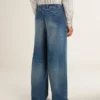 Men's denim chinos with distressed details