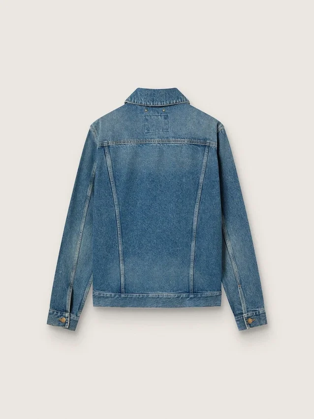 Men's denim jacket with medium wash