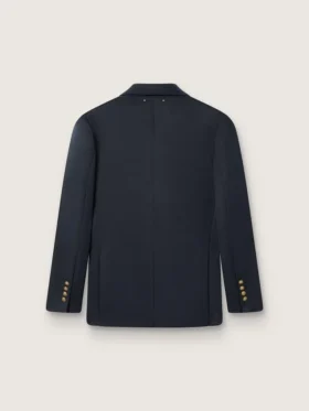 Men’s double-breasted blazer in dark blue