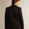 Men's double-breasted blazer in dark blue