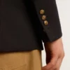 Men's double-breasted blazer in dark blue