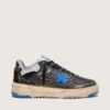 Men's Forty2 in black foam rubber and leather with TPU star and black leather heel tab
