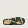 Men's Forty2 in green leather and cream nylon with TPU star and silver leather heel tab