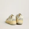Men’s Forty2 in white leather with laces with Swarovski crystals and gray TPU star