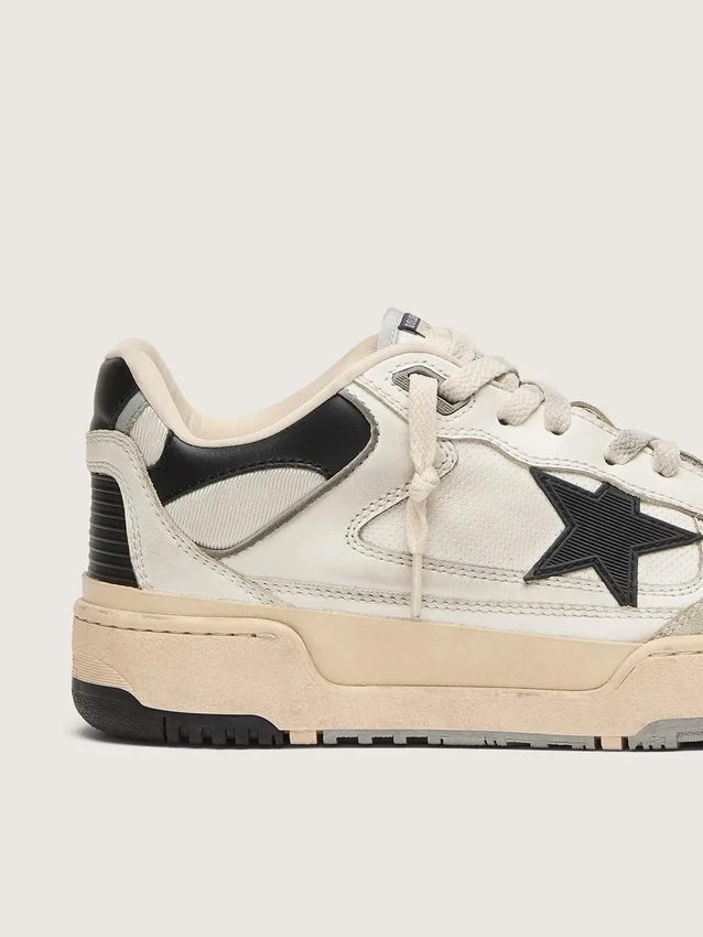 Men’s Forty2 with black star and black leather heel tab