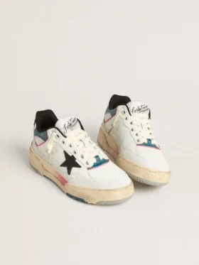 Men’s Forty2 with black star and silver foiled leather heel tab