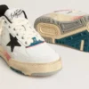 Men's Forty2 with black star and silver foiled leather heel tab