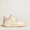 Men’s Forty2 with pink star and white leather heel tab