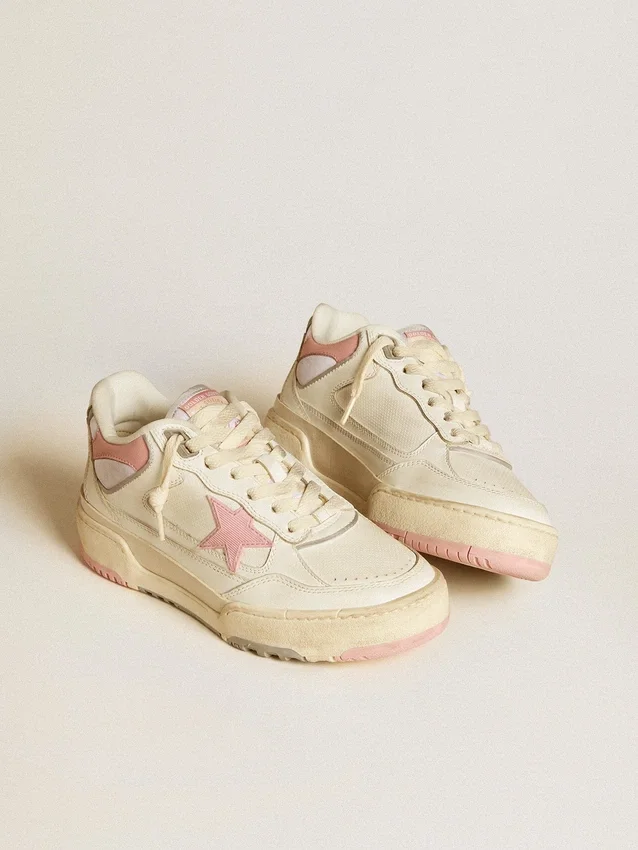 Men’s Forty2 with pink star and white leather heel tab