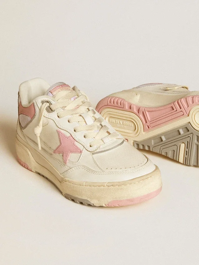 Men’s Forty2 with pink star and white leather heel tab
