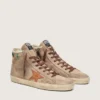 Men’s Francy in beige suede with brown leather star and colored beads