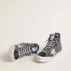 Men’s Francy Penstar LAB in black canvas with multicolor rhinestones