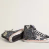 Men’s Francy Penstar LAB in black canvas with multicolor rhinestones