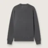 Men's gray sweatshirt with logo and distressed treatment