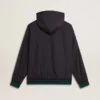 Men's green and blue reversible hooded sweatshirt