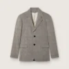 Men's jacket in gray Prince of Wales check wool