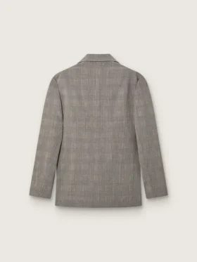 Men’s jacket in gray Prince of Wales check wool