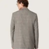 Men's jacket in gray Prince of Wales check wool