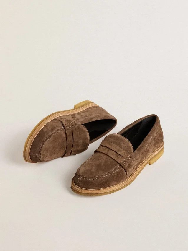 Men's Jerry loafer in dove-gray suede