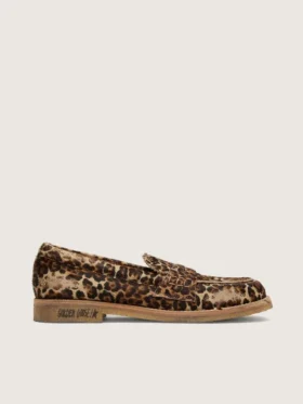 Men's Jerry loafers in leopard-print pony skin