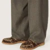 Men's Jerry loafers in leopard-print pony skin