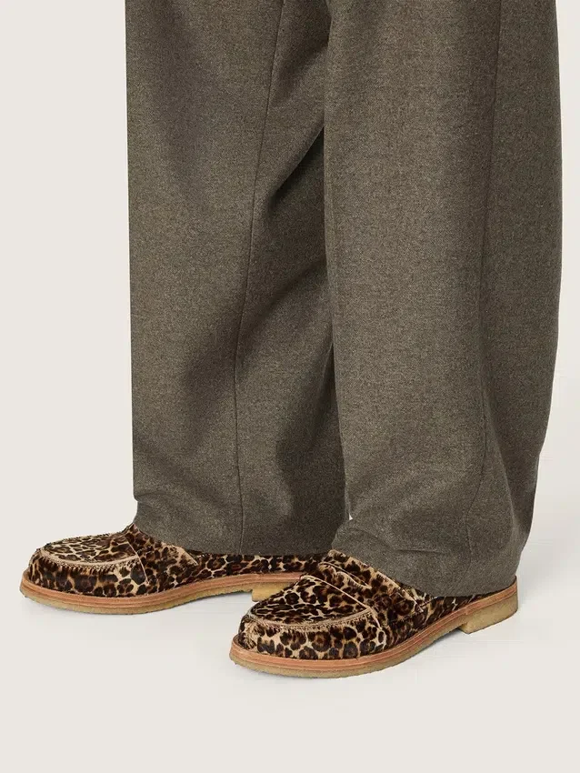 Men's Jerry loafers in leopard-print pony skin
