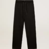 Men’s joggers in black wool