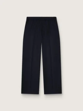 Men’s joggers in dark blue wool