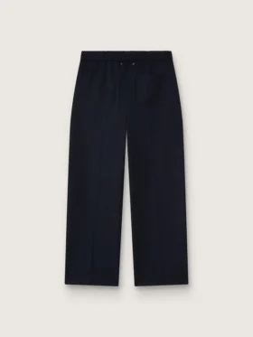 Men’s joggers in dark blue wool