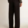 Men’s joggers in dark blue wool