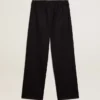 Men’s joggers in dark blue wool