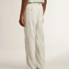 Men's joggers in khaki wool blend