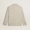 Men's khaki wool blend coach jacket