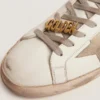 Men's lace lock with clip in old gold color with Golden lettering